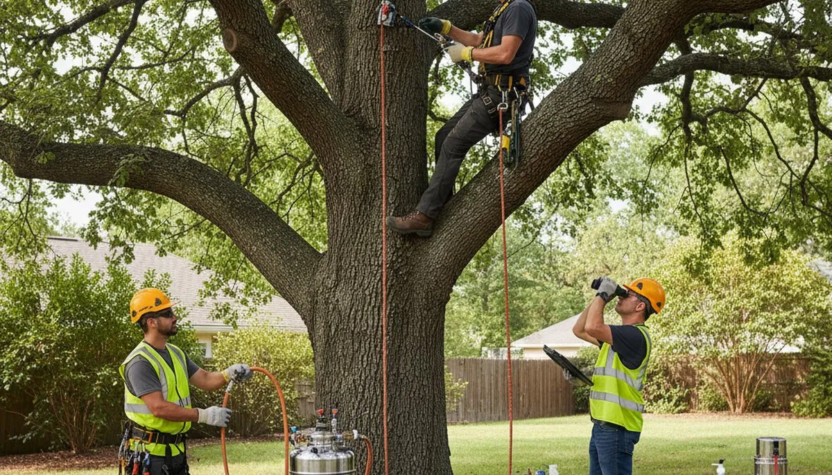Salt Lake City arborist treating tree disease for fungal infection and decline prevention